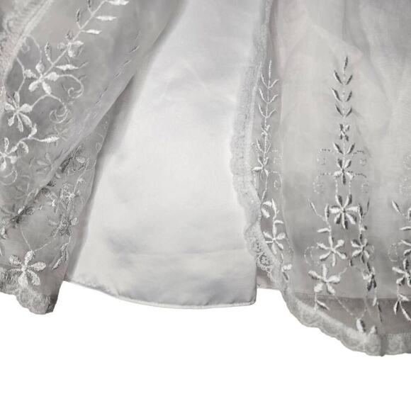 Infant Baby Girl Formal Dress, Embroidery & Beads Baptism Christening Gown, 6-9m - Picture 6 of 10